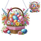 Easter Egg Basket Rhinestone Diamond Art Pendants