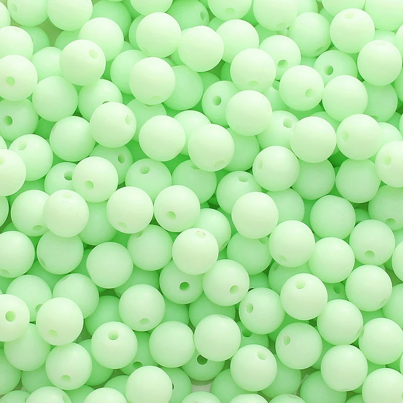 50-100pcs 8/10mm Acrylic Frosted Matte Round Beads Multi Color