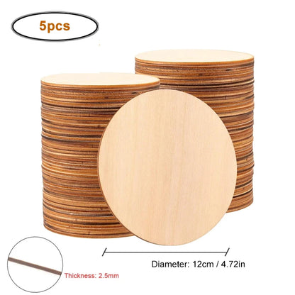 7/9/12/15cm Unfinished Wood Slices