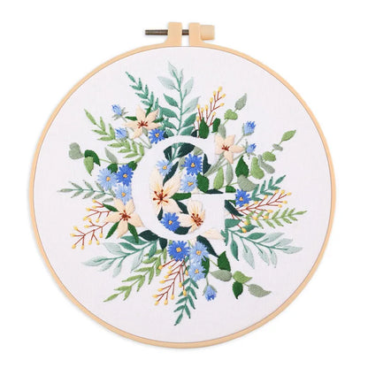 Letter Embroidery DIY Flowers Painting Full Needlework Bag