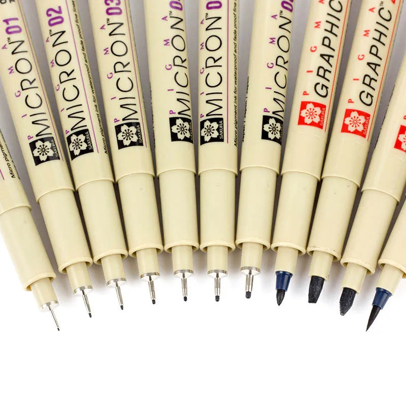 1pcs Sakura Pigma Micron Fine Pen Waterproof Smooth Black Ink  Rotulador Tekenen