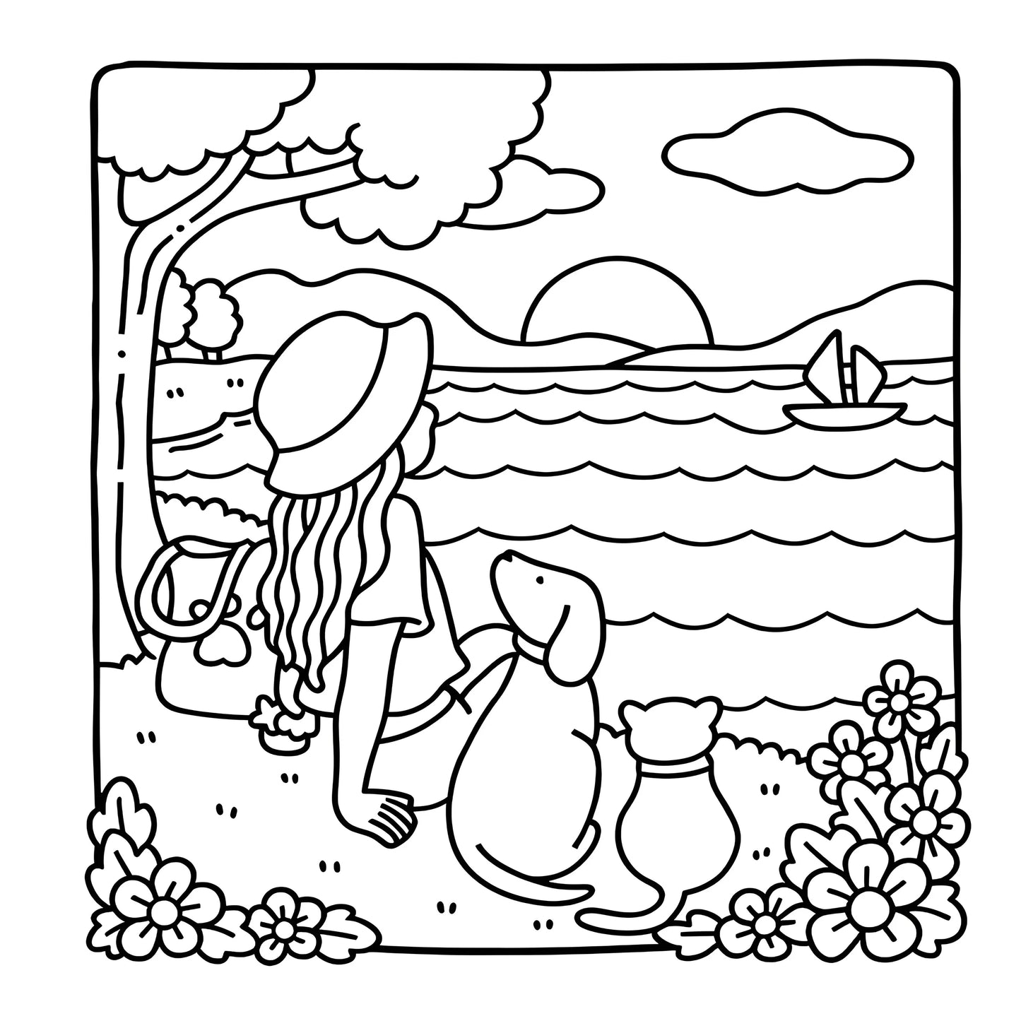 COZY GIRL VIBES Bold-easy Patterns Coloring Book