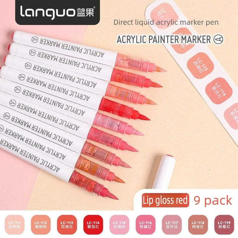 Languo 288/9 Direct Liquid Acrylic Paint Pens Brush Color Marker Pen