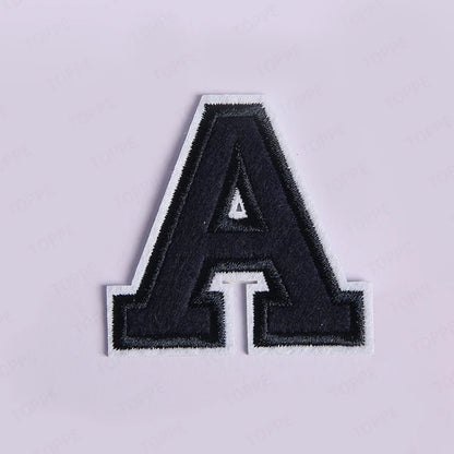 Navy Blue Letter Iron On Patch Applique