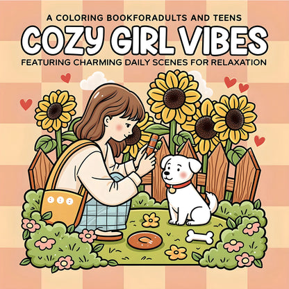 COZY GIRL VIBES Bold-easy Patterns Coloring Book