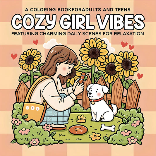 COZY GIRL VIBES Bold-easy Patterns Coloring Book